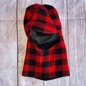 Toddler Sized Plaid Hat Scarf Gaiter New No Tags